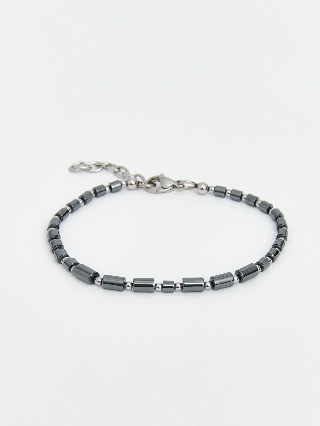 Gri Erkek Bileklik Seti 2'li-1