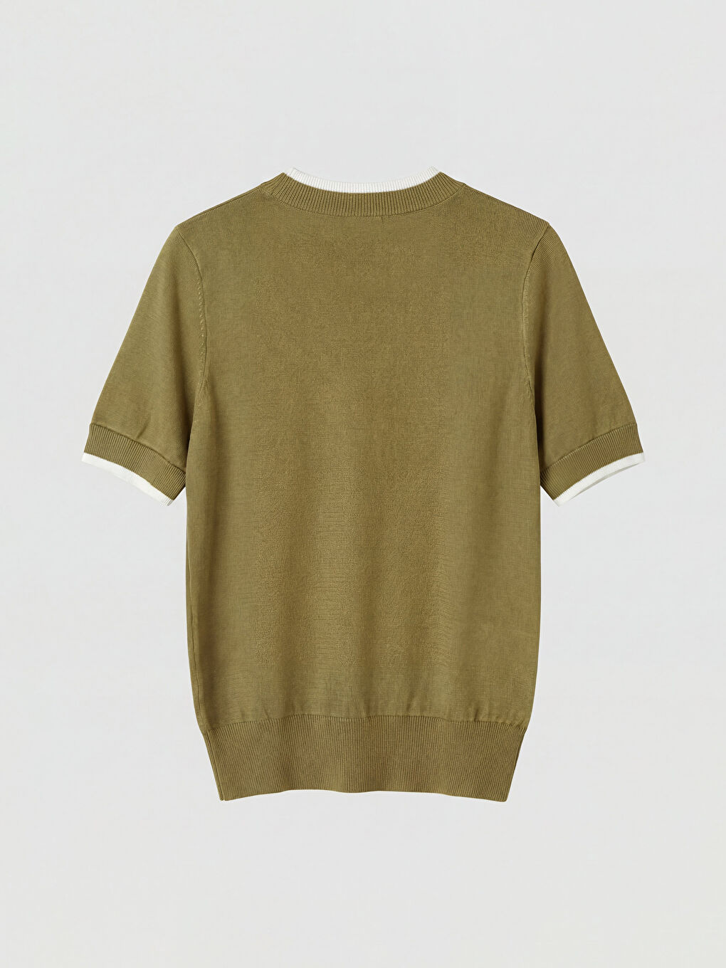 Haki Bisiklet Yaka Kadın Triko Kazak-1