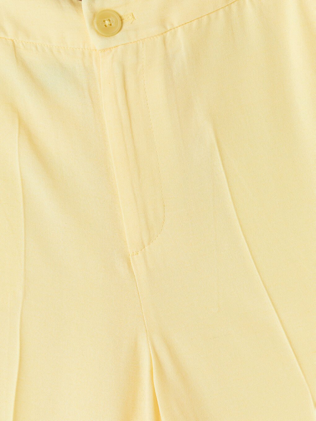 Sarı Geniş Paça Keten Karışımlı Kadın Pantolon-2