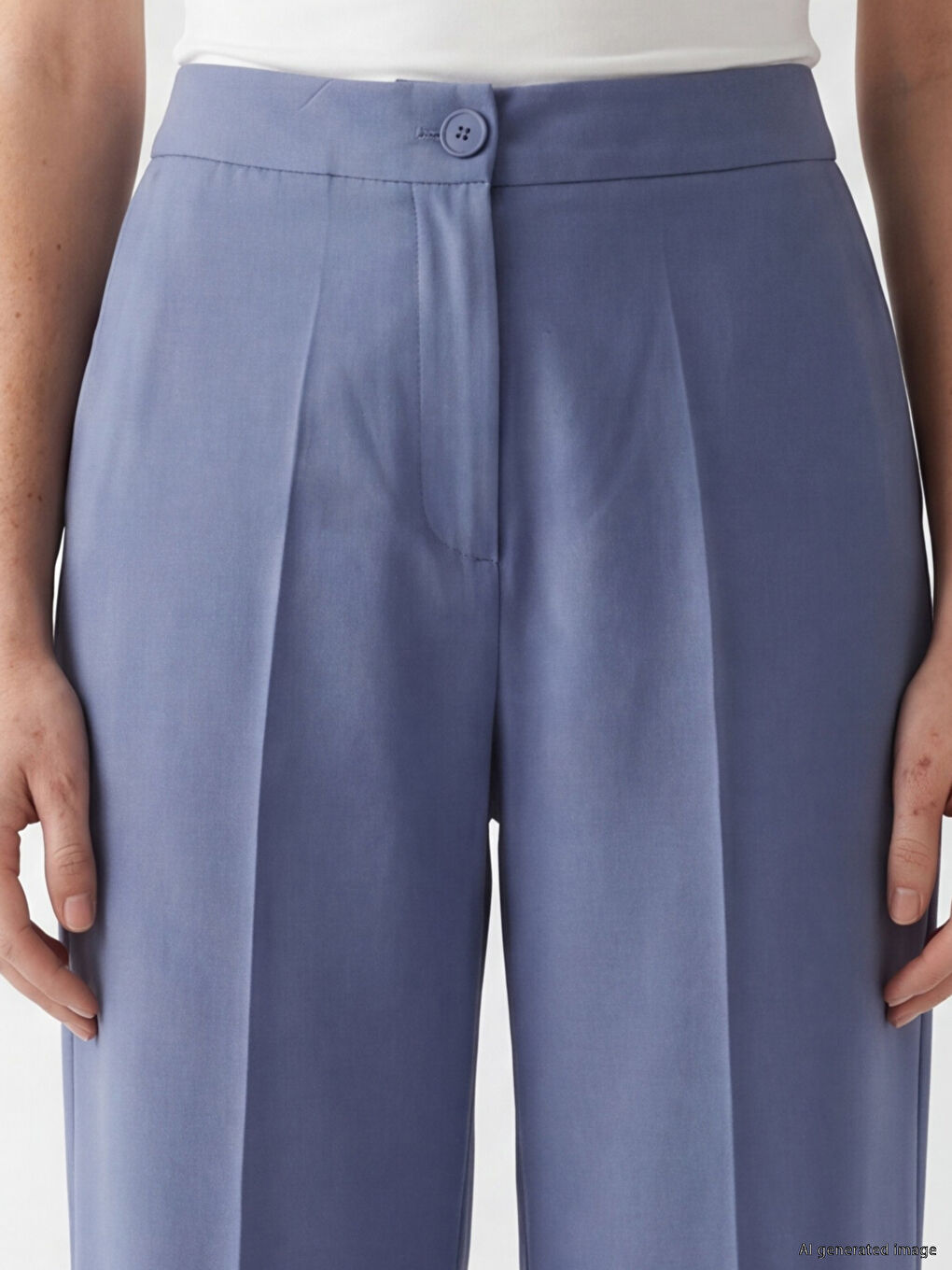 Mavi Regular Fit Keten Karışımlı Kadın Pantolon-2