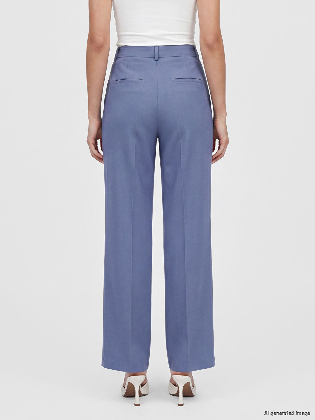 Mavi Regular Fit Keten Karışımlı Kadın Pantolon-3