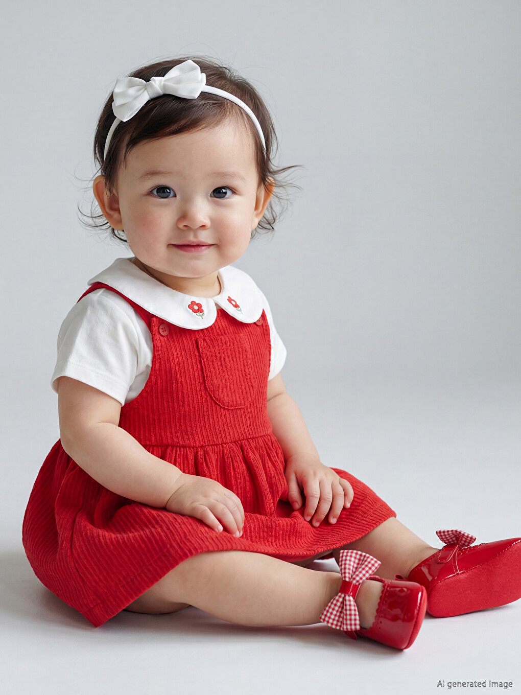 Baby Girls' Dungaree Dress And T-shirt