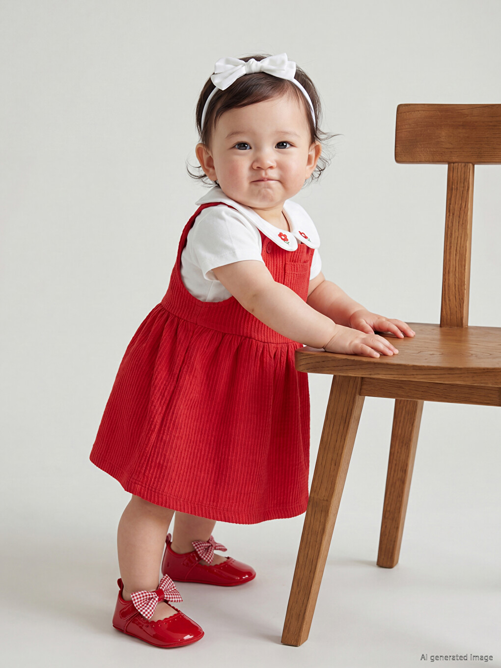 Baby Girls' Dungaree Dress And T-shirt-1