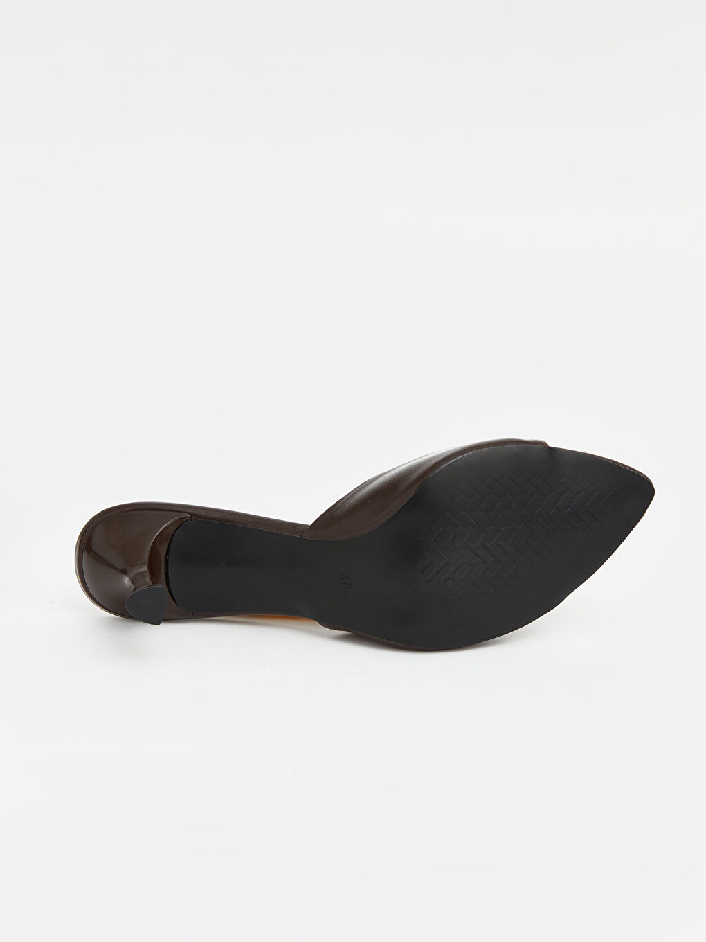 Kahverengi Sivri Burun Kadın Topuklu Ayakkabı-3