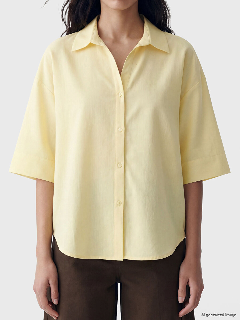 Oversize Poplin Women's Shirt-2