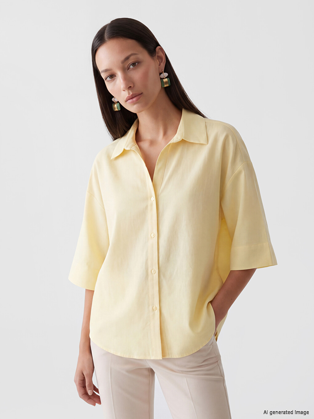 Oversize Poplin Women's Shirt