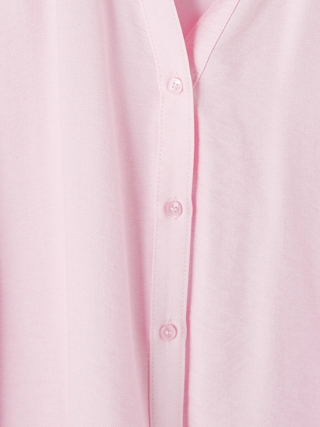 Pembe Oversize Armürlü Kadın Gömlek-1