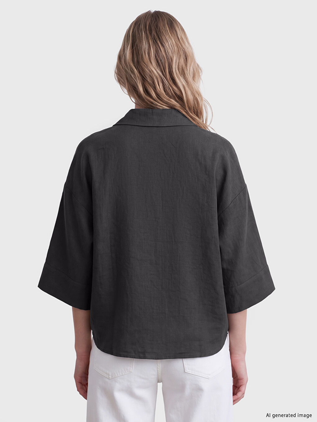 Oversize Dobby Women's Shirt-3