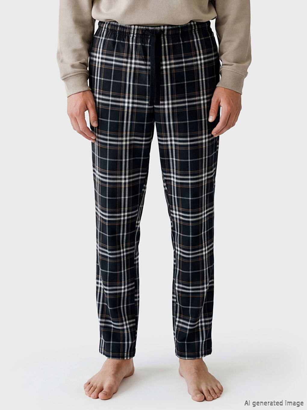 Siyah Standart Kalıp Erkek Pijama Altı 2'li-6