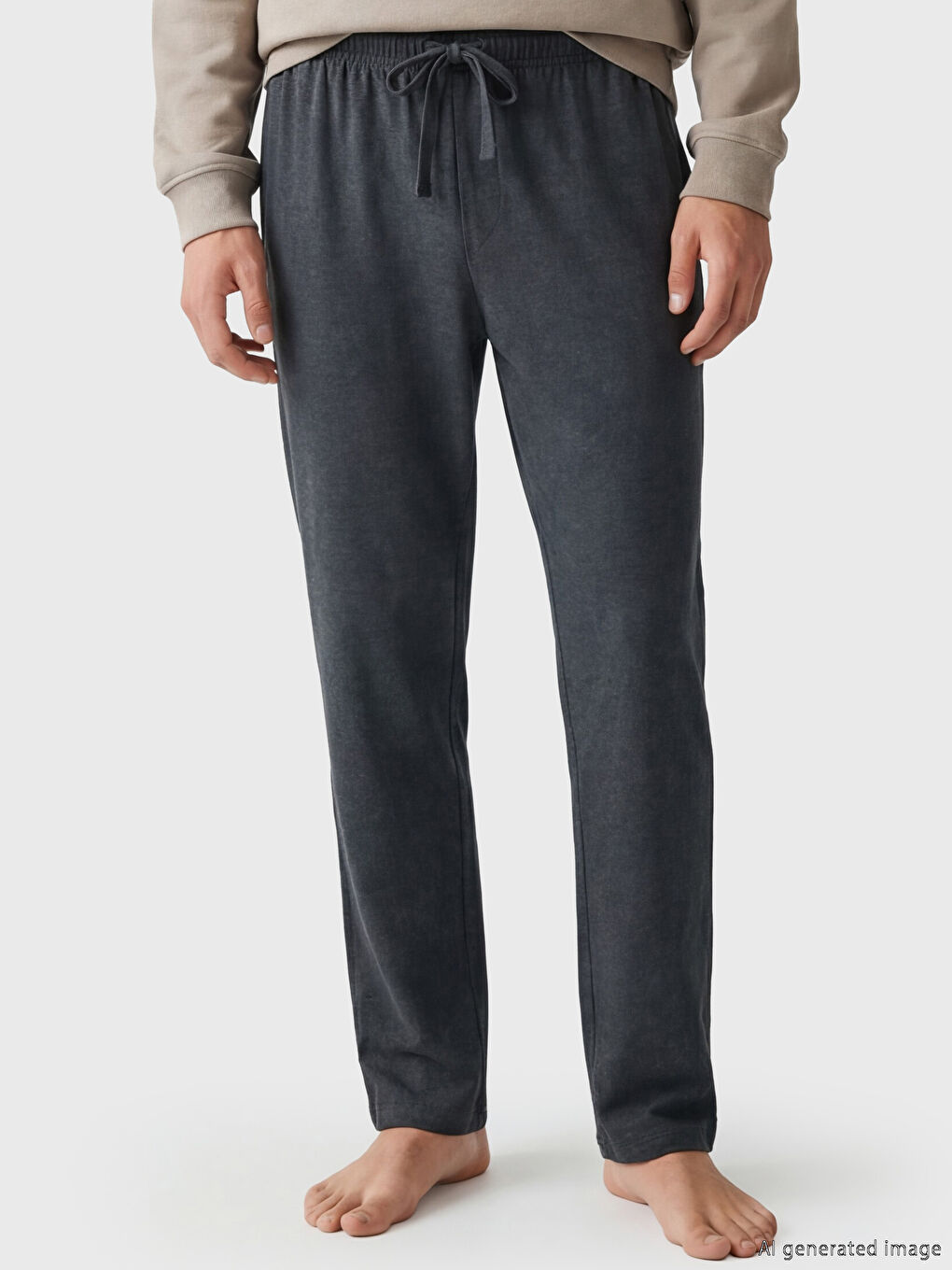 Siyah Standart Kalıp Erkek Pijama Altı 2'li-7