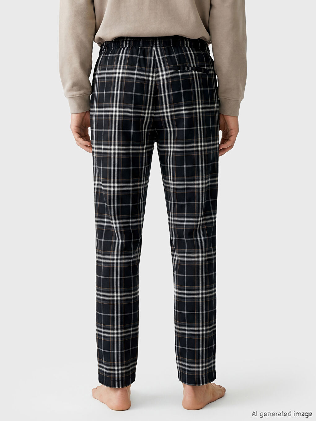 Siyah Standart Kalıp Erkek Pijama Altı 2'li-8