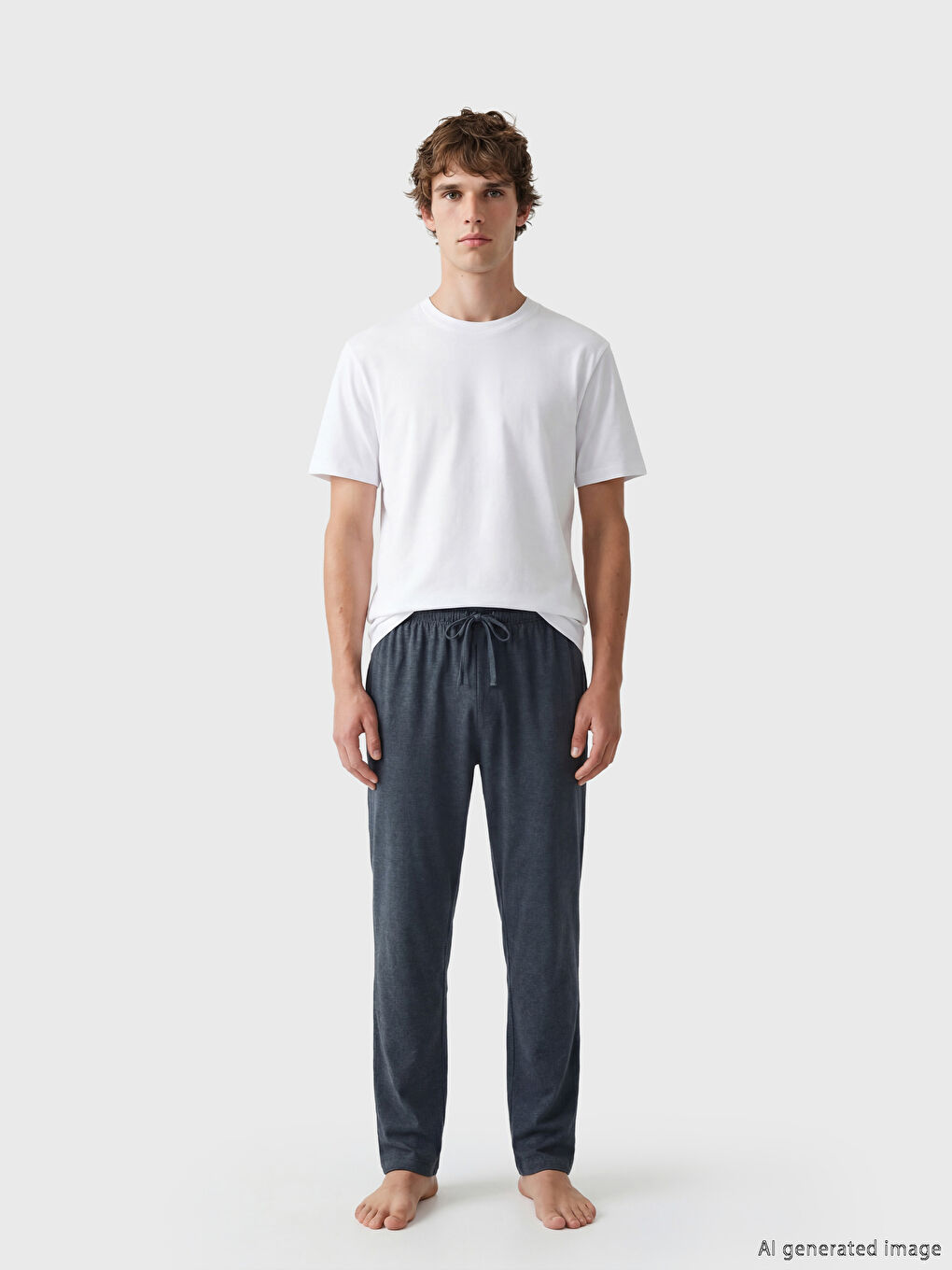 Lacivert Standart Kalıp Erkek Pijama Altı 2'li-2