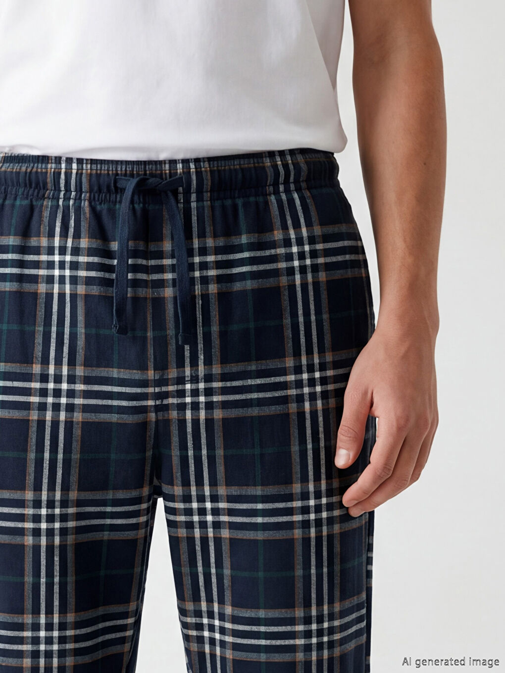 Lacivert Standart Kalıp Erkek Pijama Altı 2'li-4