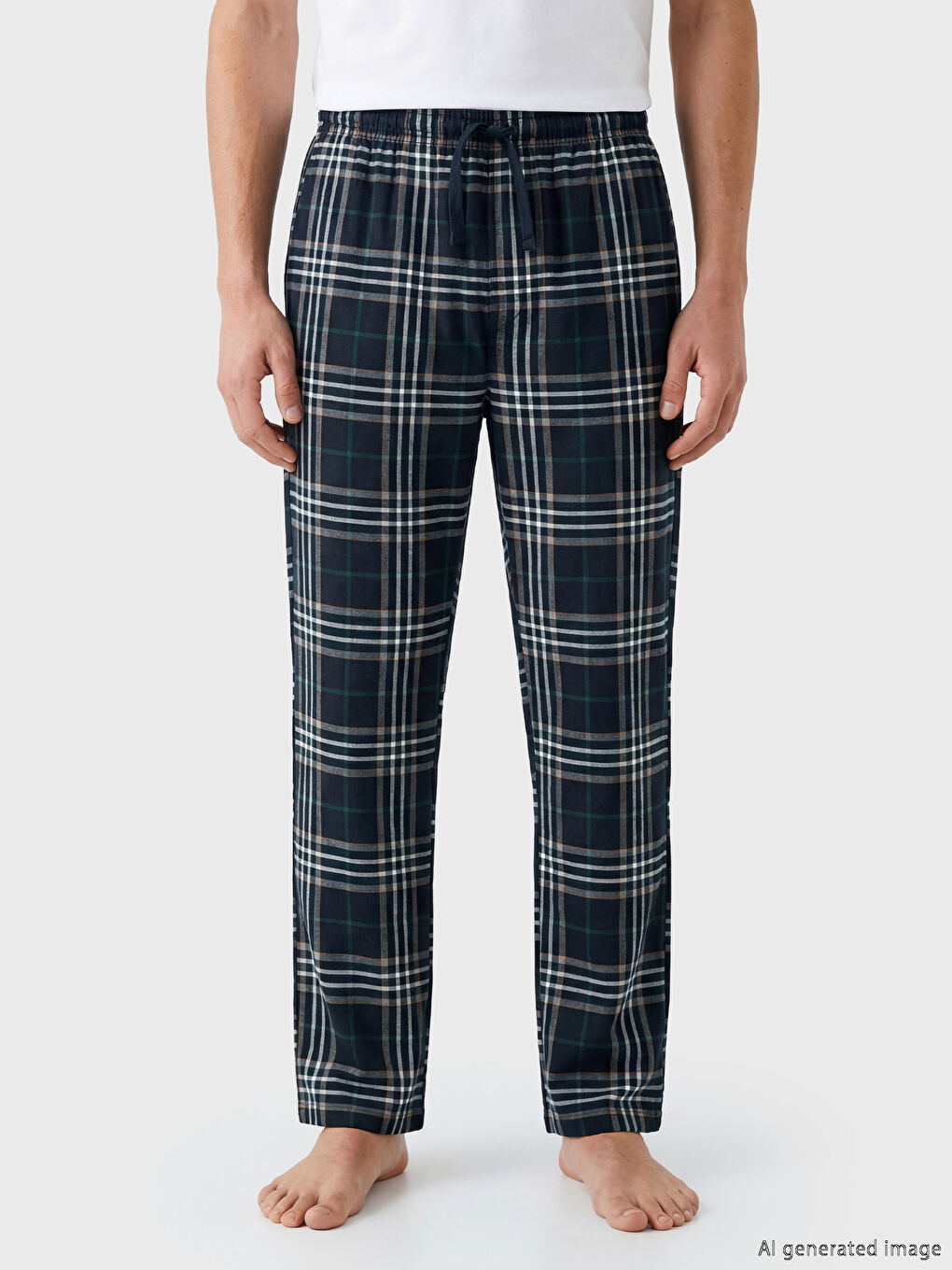 Lacivert Standart Kalıp Erkek Pijama Altı 2'li-6