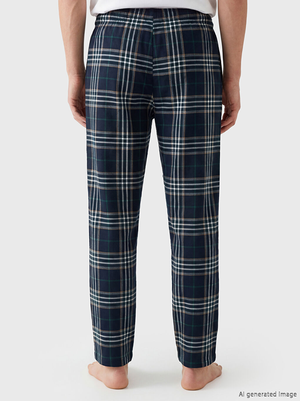 Lacivert Standart Kalıp Erkek Pijama Altı 2'li-8