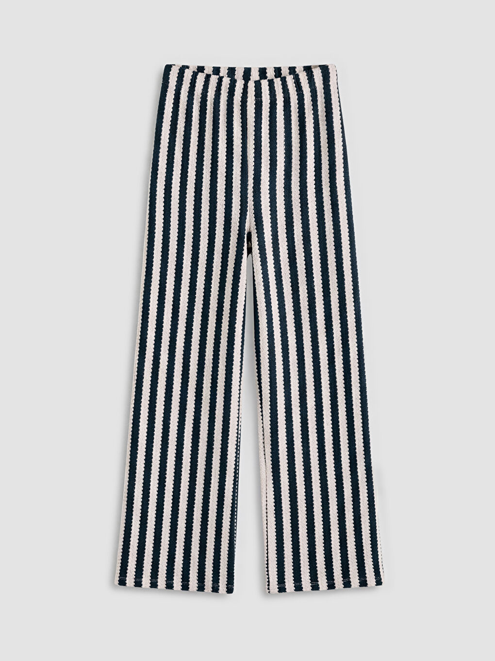 Siyah Beli Lastikli Geniş Paça Kız Çocuk Pantolon