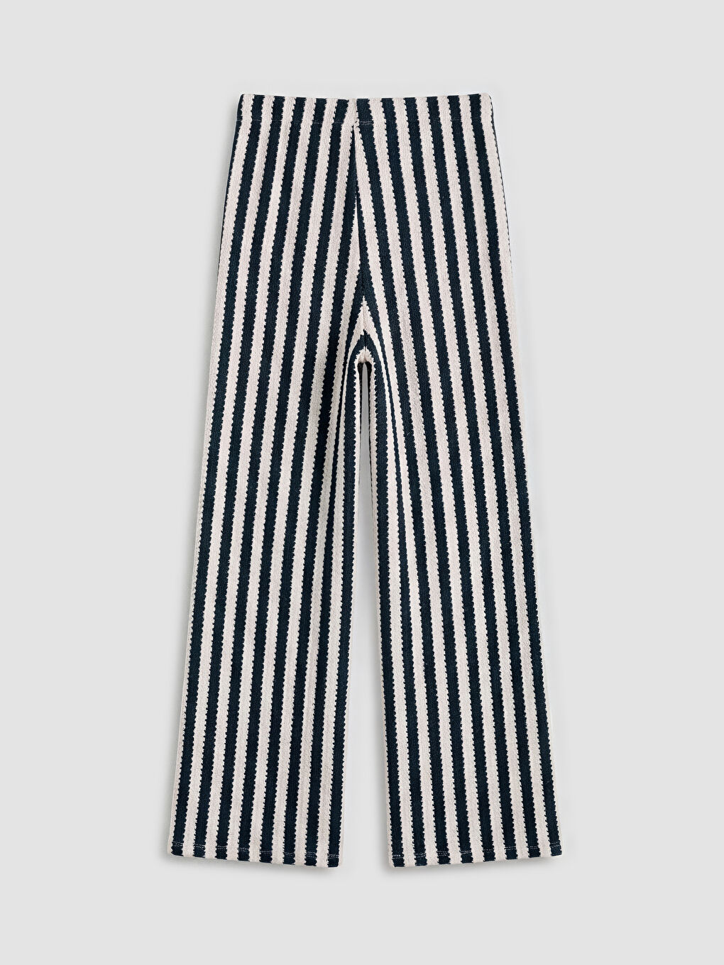 Siyah Beli Lastikli Geniş Paça Kız Çocuk Pantolon-1