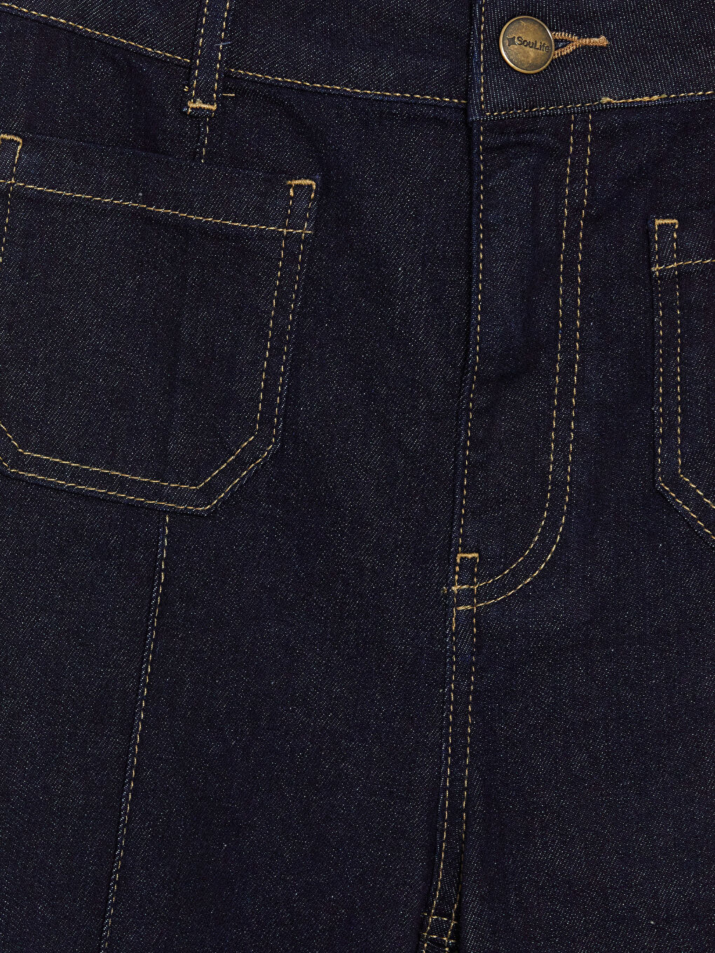 Lacivert Straight Fit Kadın Jean Pantolon-7
