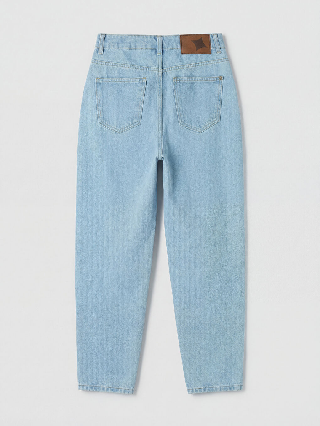 Mavi Yüksek Bel Mom Fit Kadın Jean Pantolon-1