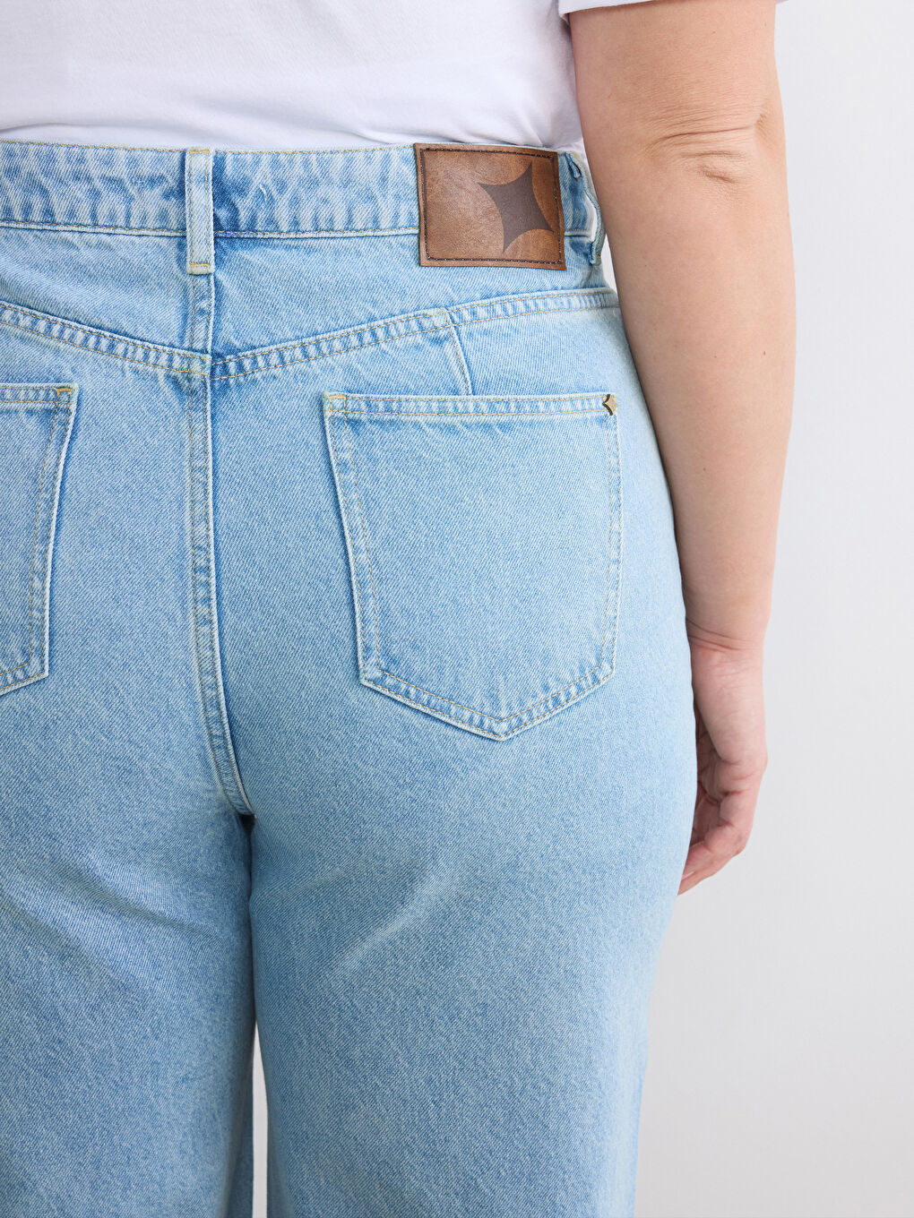 Mavi Wideleg Kadın Jean Pantolon-3