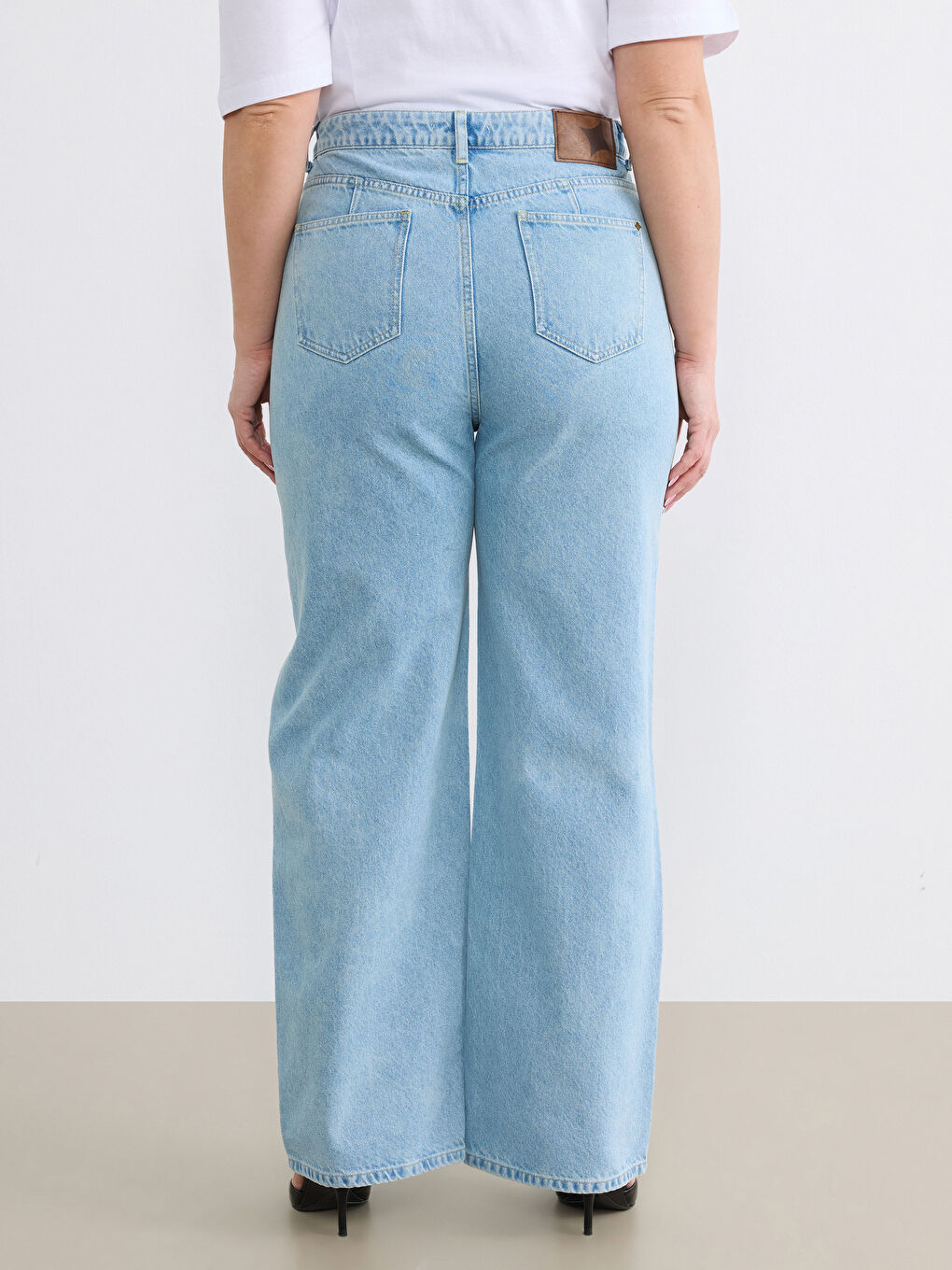 Mavi Wideleg Kadın Jean Pantolon-4