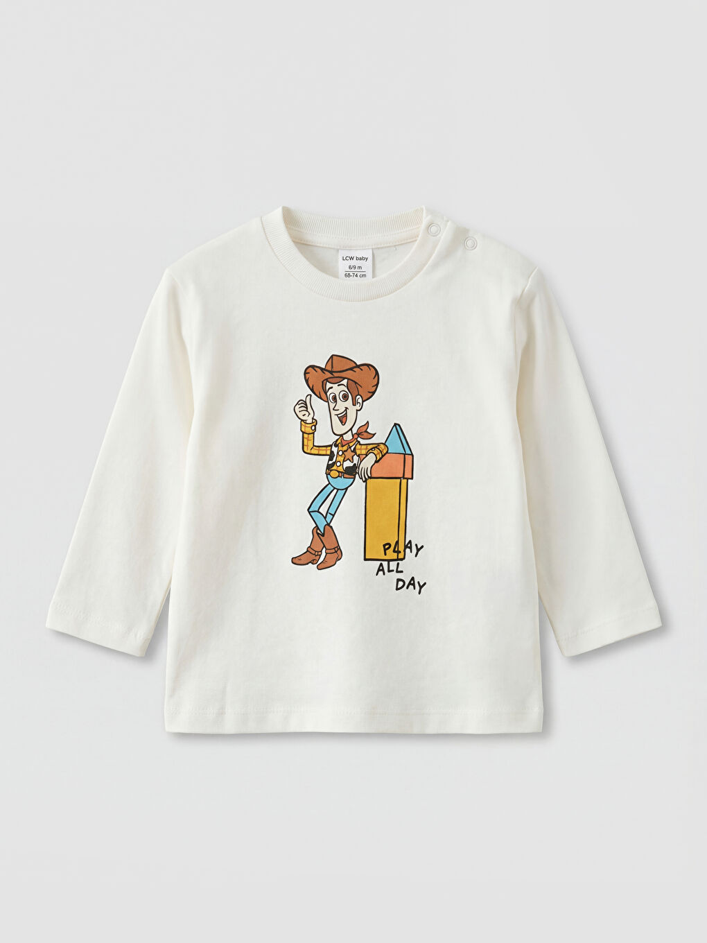 Ekru Toy Story Baskılı Erkek Bebek Takım-1