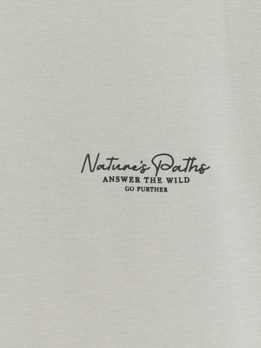 Bej Loose Fit Bisiklet Yaka Baskılı Erkek Tişört-2