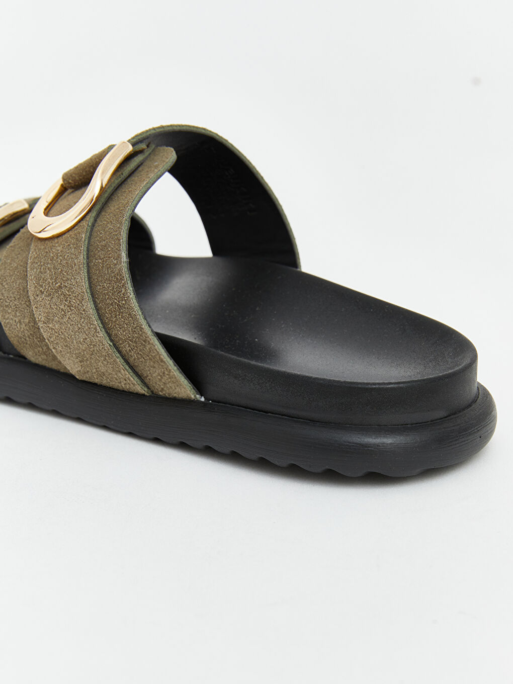 Haki Süet Görünümlü Kadın Terlik-4