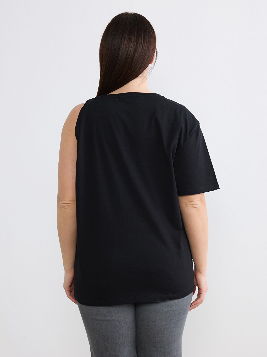 Siyah Bisiklet Yaka Büzgülü Bluz-7