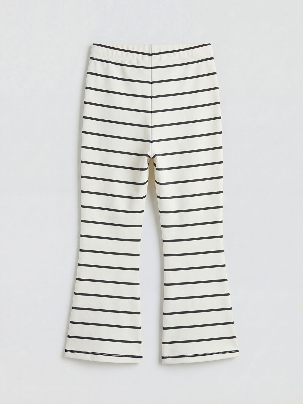 Bej Çizgili Kız Bebek Tayt Pantolon-1