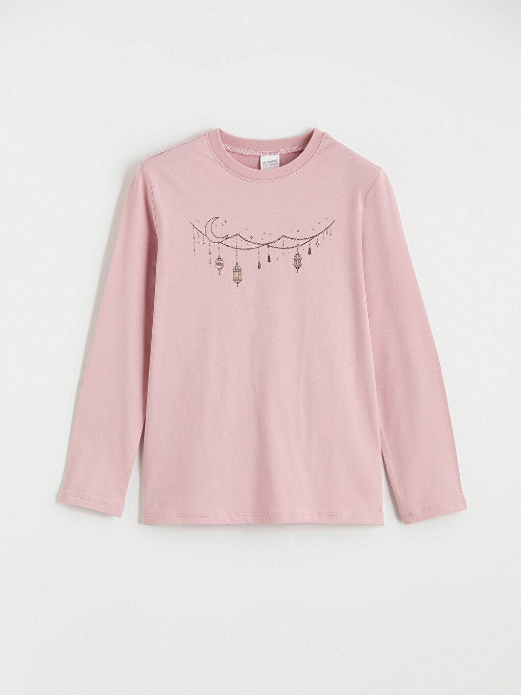Pembe Baskılı Kız Çocuk Pijama Üst