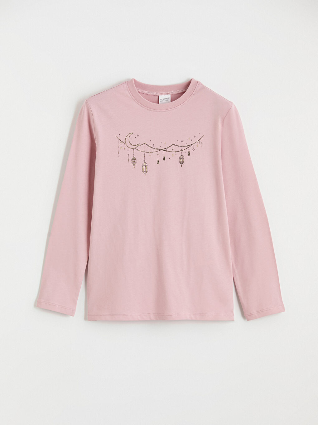 Pembe Bisiklet Yaka Baskılı Kız Çocuk Pijama Takım-5