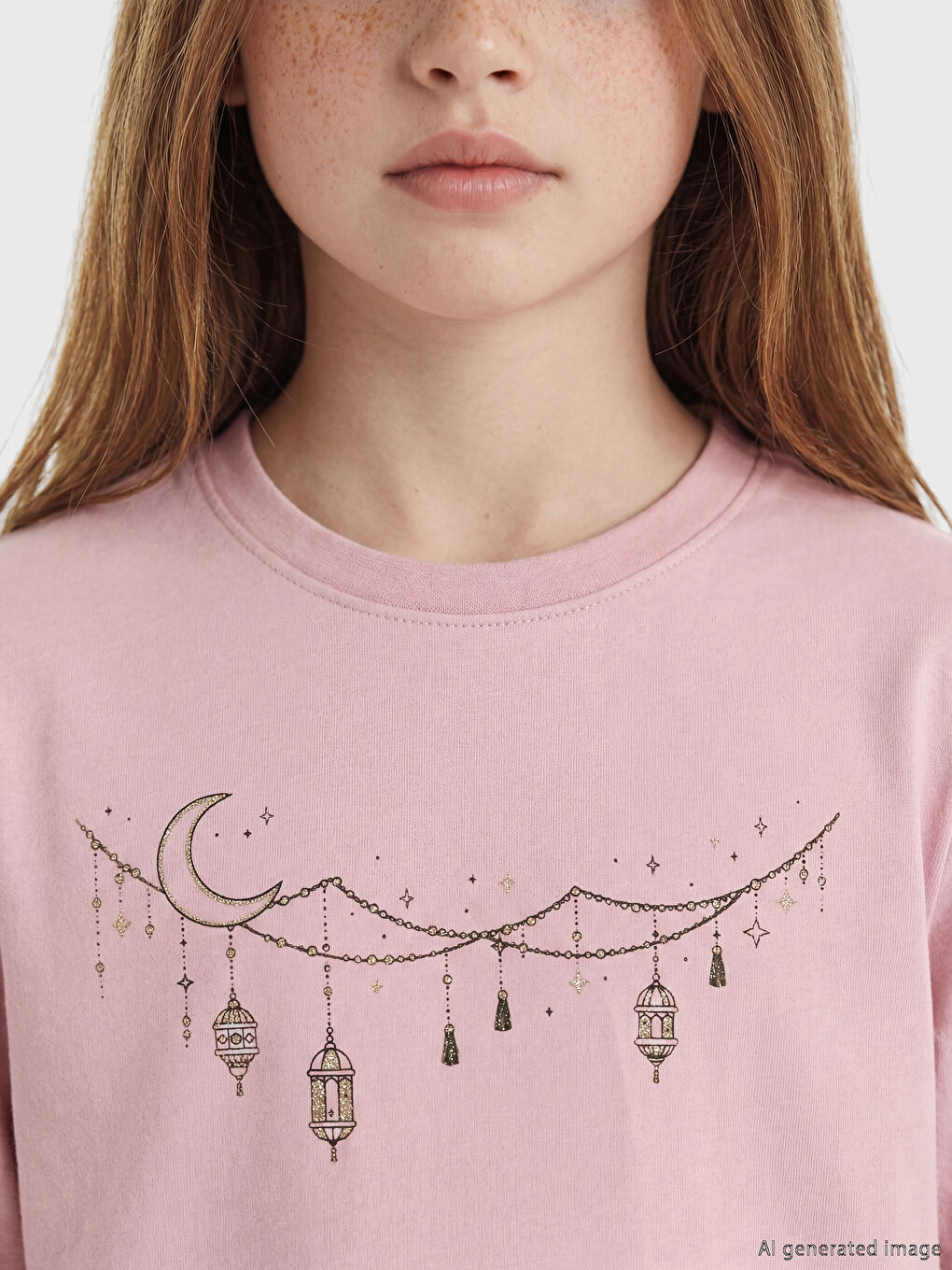 Pembe Bisiklet Yaka Baskılı Kız Çocuk Pijama Takım-2