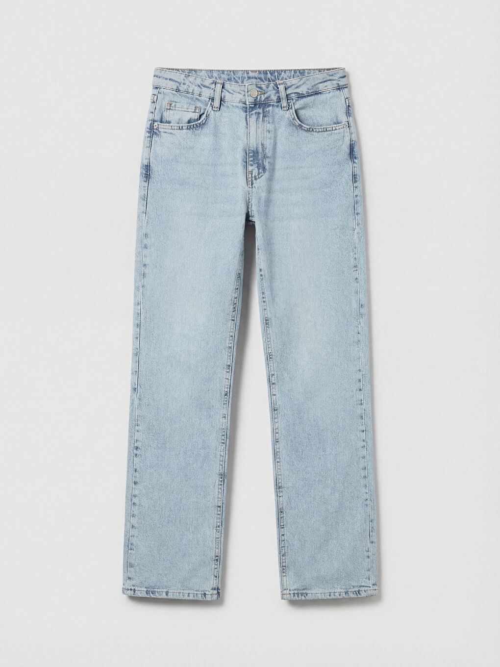 İndigo Normal Bel Straight Fit Kadın Jean Pantolon