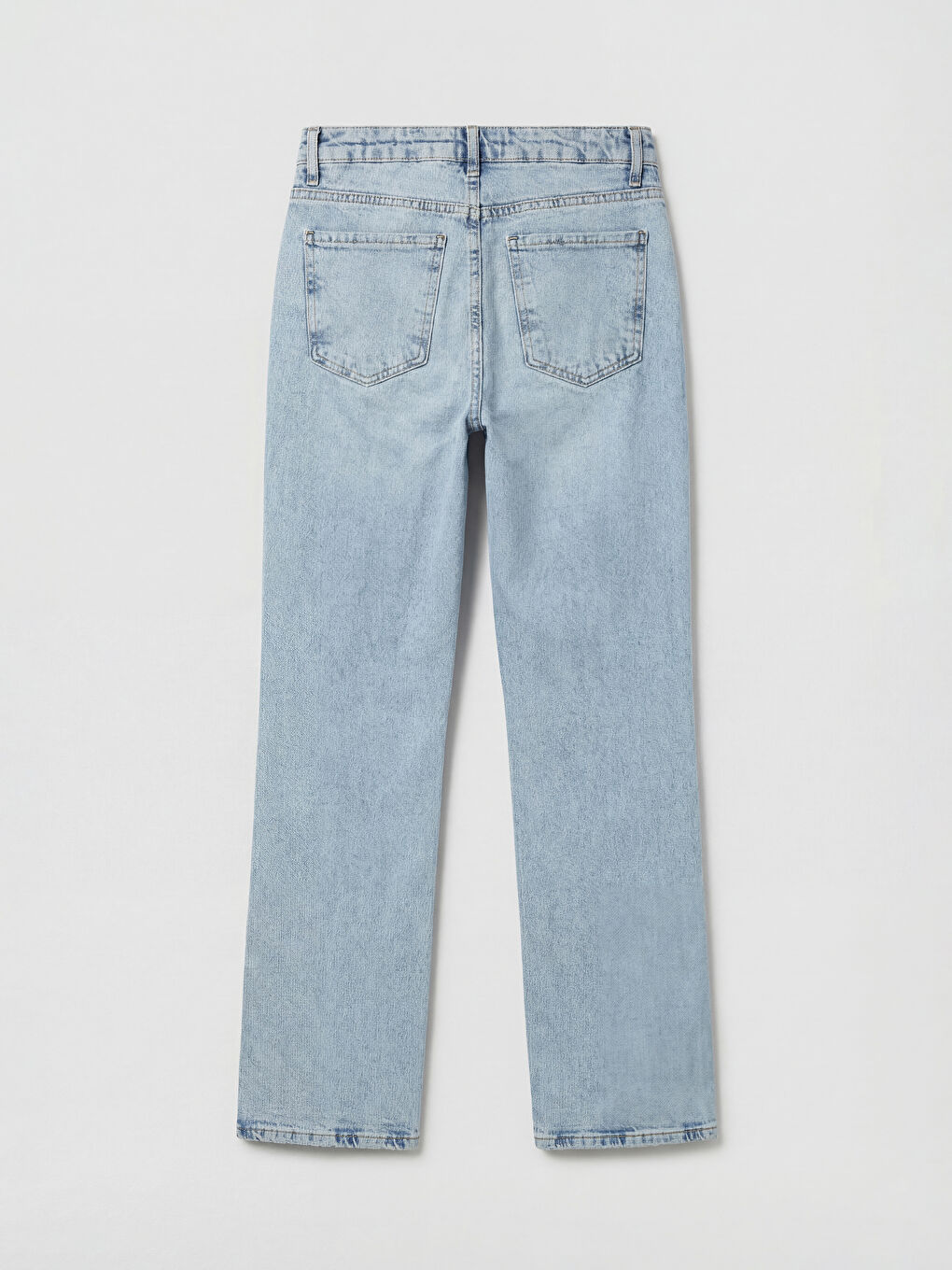 İndigo Normal Bel Straight Fit Kadın Jean Pantolon-1