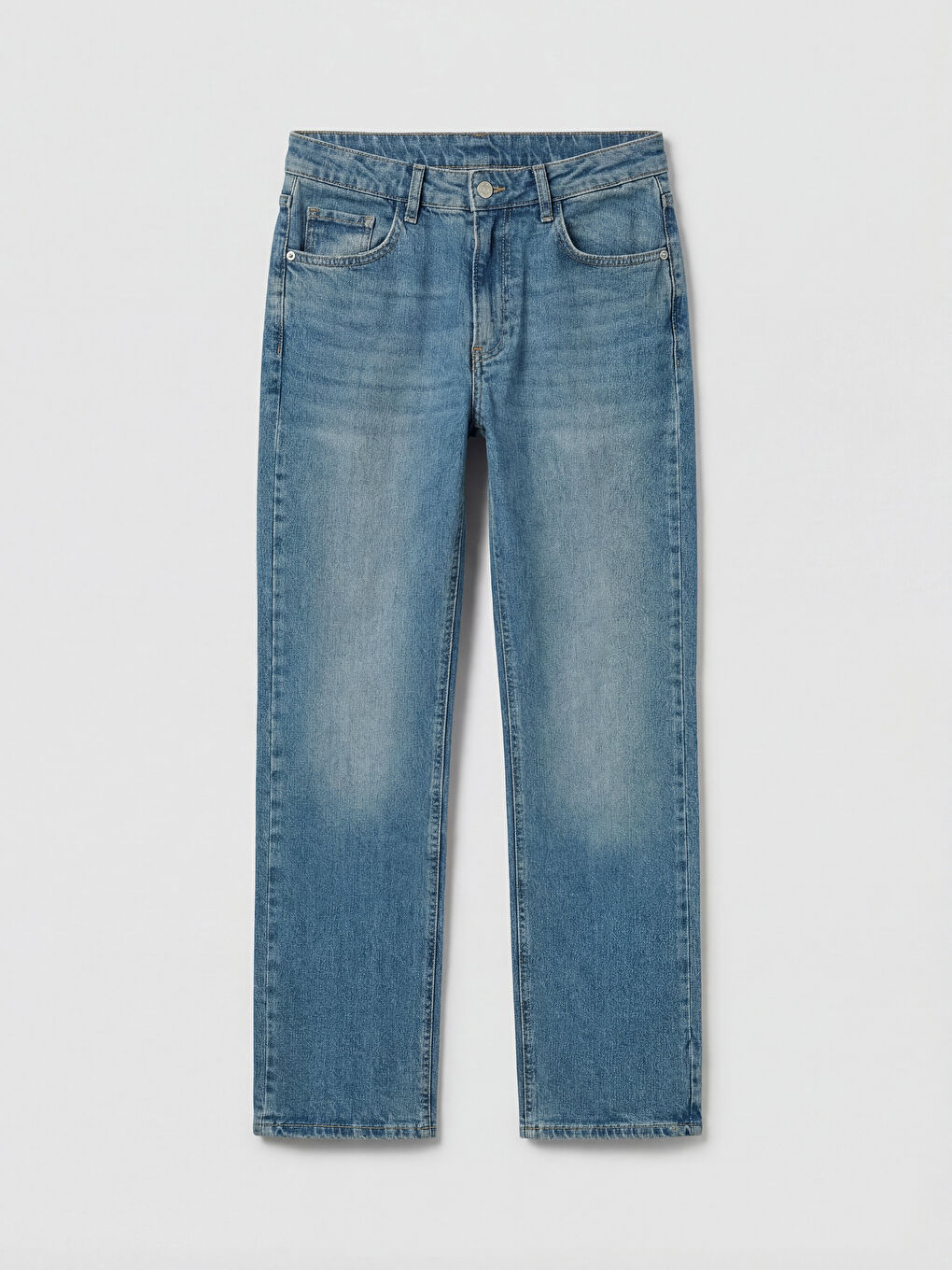 İndigo Normal Bel Straight Fit Kadın Jean Pantolon