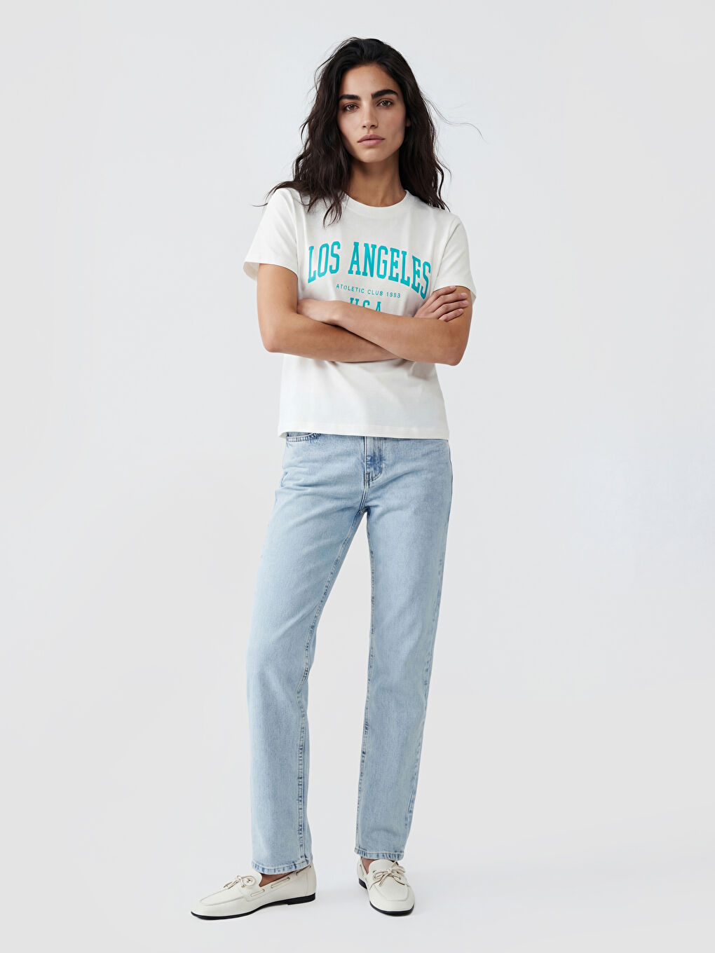 İndigo Normal Bel Straight Fit Kadın Jean Pantolon