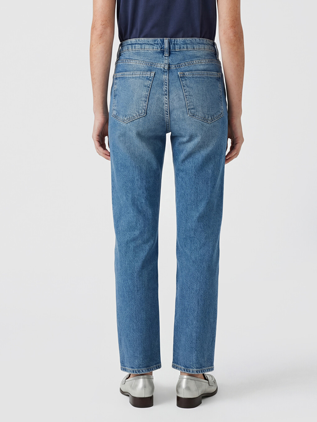 İndigo Straight Fit Kadın Jean Pantolon-2