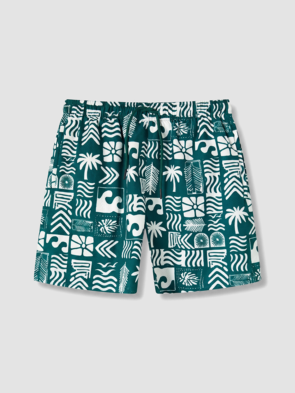 Short Patterned Men's Swimming Shorts