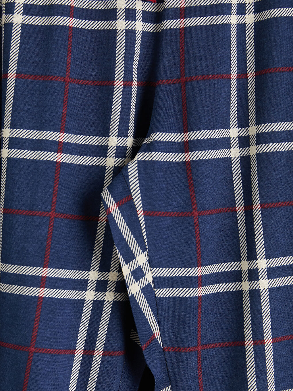 Lacivert Bisiklet Yaka Baskılı Kadın Pijama Takımı-6