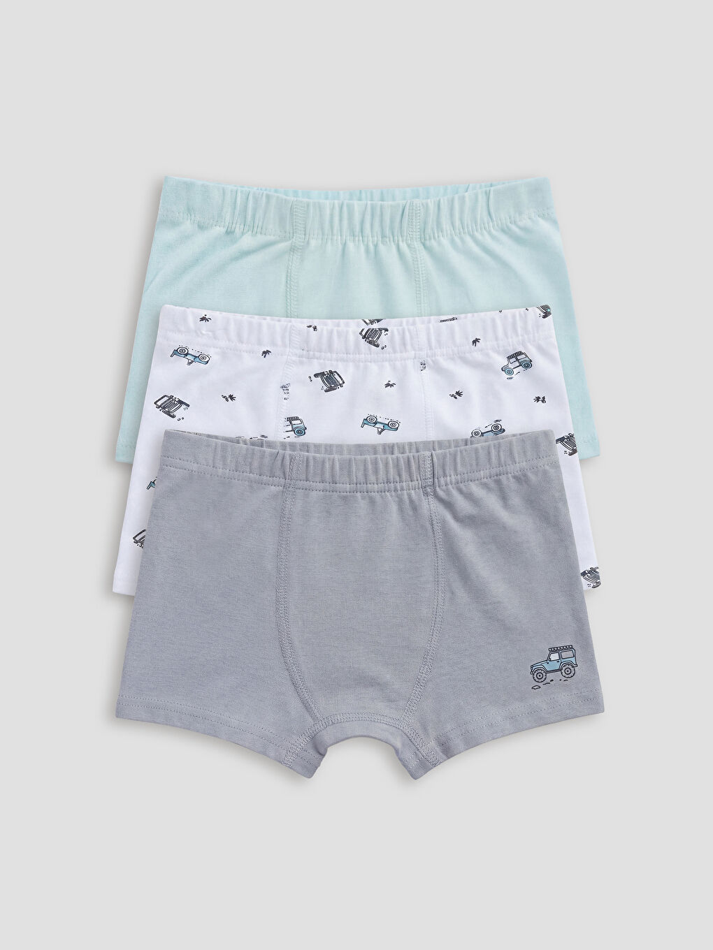 Beyaz Erkek Çocuk Boxer 3'lü-1