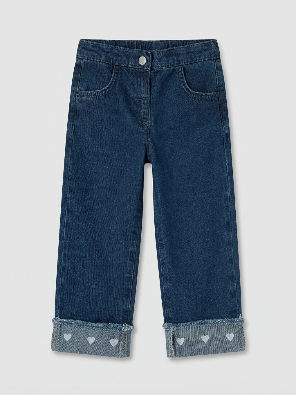 Mavi Regular Fit Kız Bebek Jean Pantolon