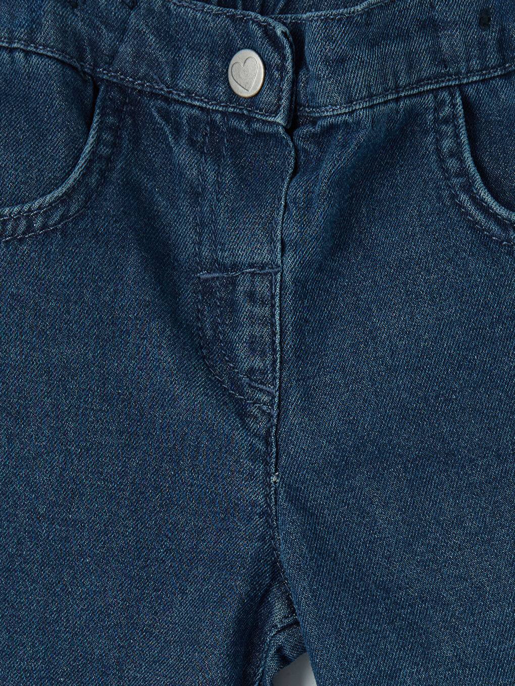 Mavi Regular Fit Kız Bebek Jean Pantolon-2