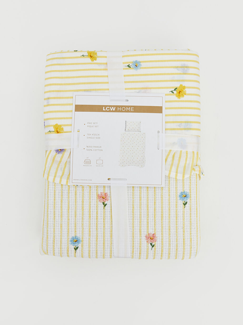 Karışık Pamuklu Tek Kişilik Pike Takımı