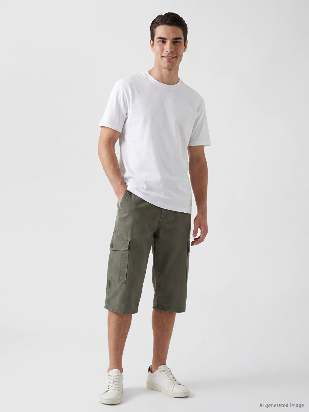 Regular Fit Traper Cargo Šorc Za Muškarce-1