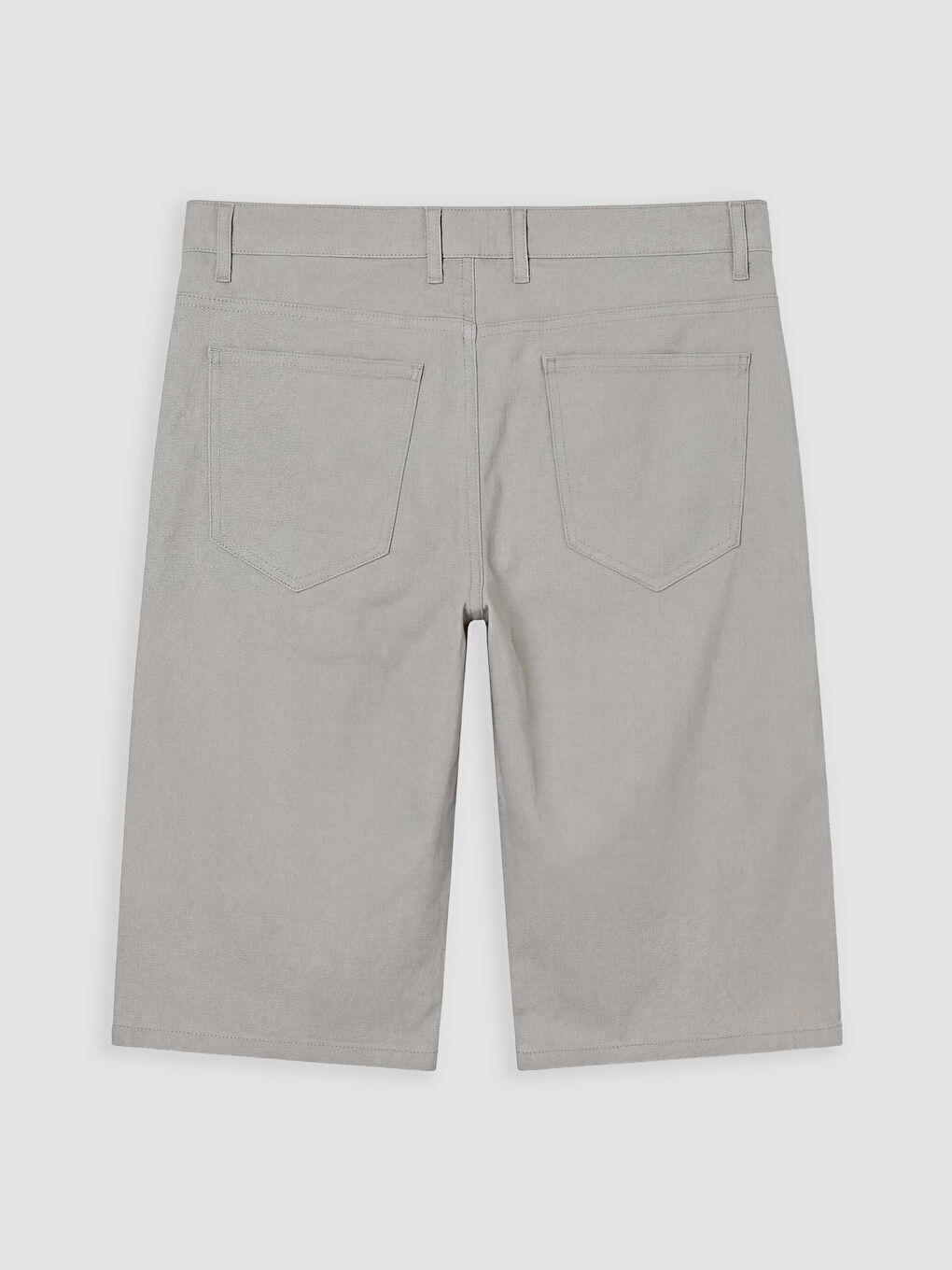 Gri Regular Fit Erkek Jean Şort-5
