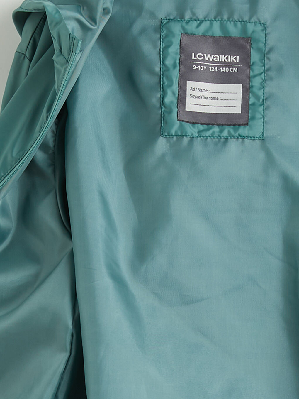 Yeşil Su İtici Kapüşonlu Erkek Çocuk Yağmurluk-2