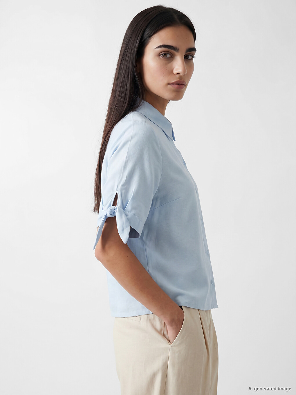 Linen Blend Women's Shirt