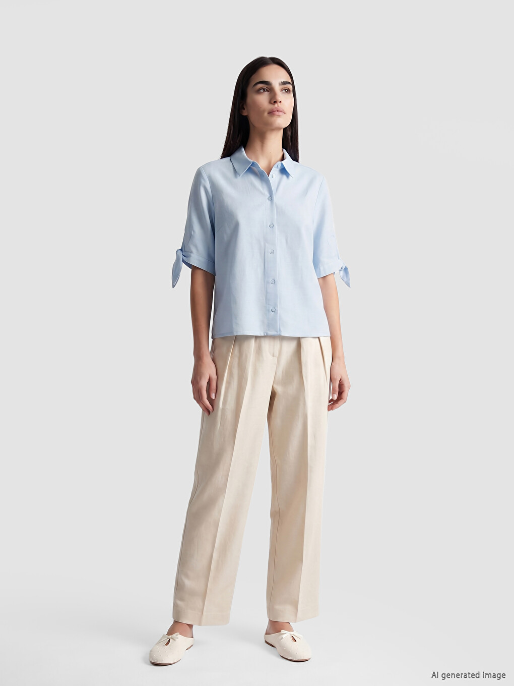 Linen Blend Women's Shirt-1