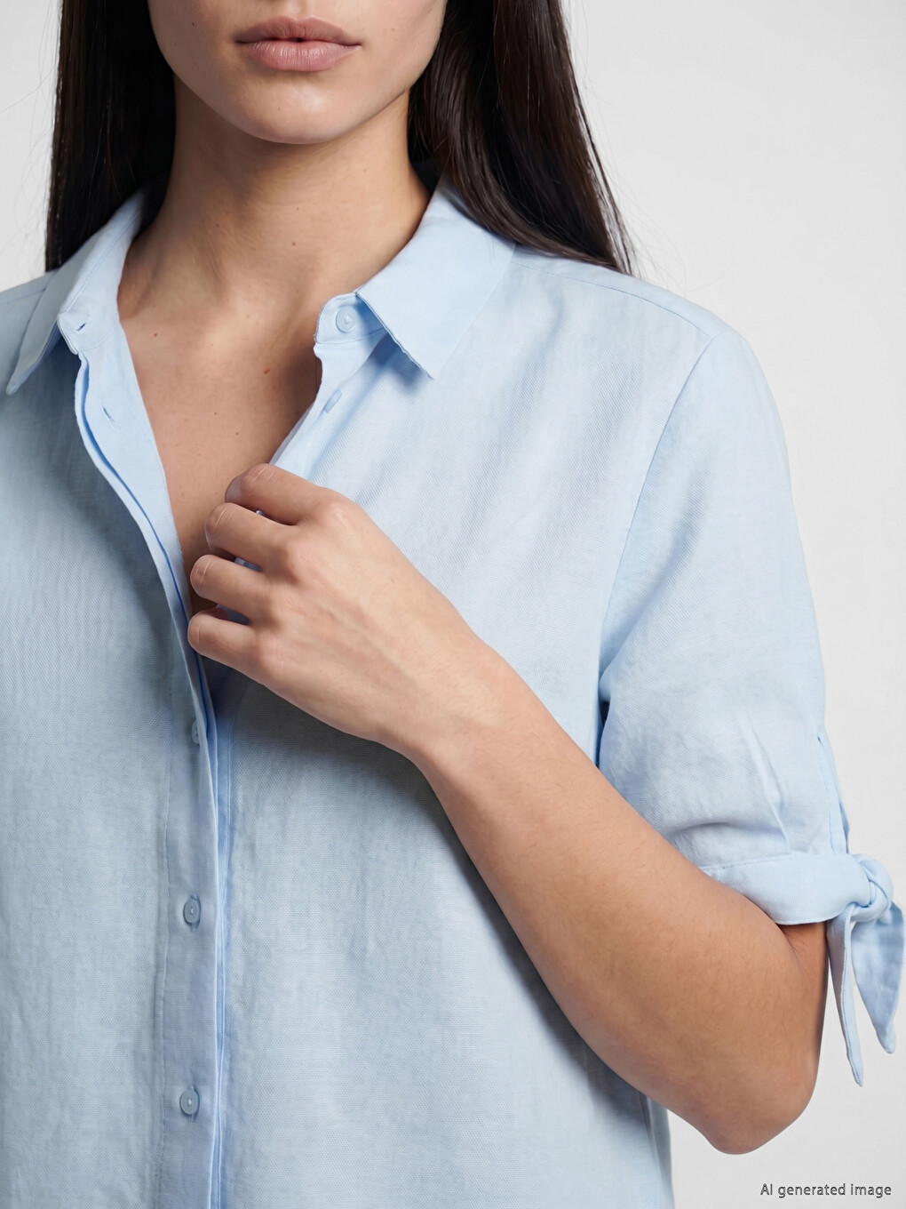 Linen Blend Women's Shirt-2